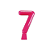 Vela Neon Pink Número 7 Junco Decoração Festa - Imagem 1