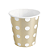 Copo De Papel Bolinhas Poa Dourado Festas 270ml 10 unidades - Imagem 1