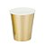 Copo De Papel Liso Dourado Festas 270ml 10 unidades - Imagem 1