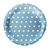 Prato De Papel Bolinha Azul e Branco 18Cm 8uni Decoração - Imagem 1