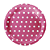 Prato De Papel Bolinha Pink e Branco 18Cm 8uni Decoração - Imagem 1