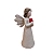 Anjo Bege Coração Resina Decorativo Festa Batizado Estatueta - Imagem 2