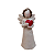 Anjo Bege Coração Resina Decorativo Festa Batizado Estatueta - Imagem 1