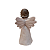 Anjo Bege Coração Resina Decorativo Festa Batizado Estatueta - Imagem 3