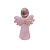 Anjo Bege Coração Resina Decorativo Festa Batizado Estatueta - Imagem 3