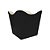 Cachepot De Papel Cartão Decorativo Liso Preto 10uni - Imagem 1