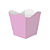 Cachepot De Papel Cartão Decorativo Liso Rosa Bebê 10uni - Imagem 1