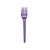Garfo Descartável Plástico Roxo Perolado Sobremesa 50unid - Imagem 1