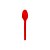 Colher Descartável Plástico Vermelho Sobremesa 50uni Triktrik - Imagem 1