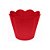 Pote Girassol Plástico Decorativo Liso Vermelho Festas - Imagem 1