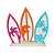 Display Mdf Decorativo Trio De Pranchas Pink Laranja Tiffany - Imagem 6