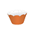 Cupcake Wrapper Tradicional Laranja Liso Decoração 12unid - Imagem 1
