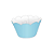Cupcake Wrapper Tradicional Azul Claro Liso Decoração 12unid - Imagem 1