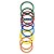 Jogo de Argolas Coloridas Plástico 10 cm Brincadeiras 10un - Imagem 5