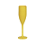 Taça De Champagne Amarelo Acrílico Decoração - Imagem 1