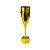 Taça De Champagne Metalizada Dourado Acrílico Decoração - Imagem 1