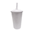 Copo Fest Twister Tampa E Canudo Branco 400ml Plástico - Imagem 1