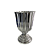 Vaso Plástico Dubai Pequeno 22Alt Prata Decorativo Flores - Imagem 1