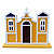 IGREJA FESTA JUNINA PORTA MARROM AMARELO GEMA - Imagem 1