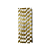 Canudo Listrado Ouro e Branco De Papel Decorar Make+ 12uni - Imagem 1
