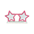 Display Óculos Bolinha Mdf Rosa Com Branco Decorativo Totem - Imagem 1