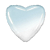 Balão Coração 20" 50cm Gradiente Baby Blue Metalizado Decoração - Imagem 1