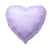 Balão Coração 20" 50cm Lilás Baby Metalizado Decoração - Imagem 1