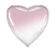 Balão Coração 20" 50cm Gradient Rosa Baby Metalizado Decoração - Imagem 1
