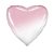 Balão Coração 20" 50cm Gradient Rosa Baby Metalizado Decoração - Imagem 1