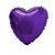 Balão Coração 20" 50cm Liso Roxo Metalizado Decoração - Imagem 1