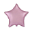 Balão Estrela 20" 50cm Cromado Rosa Pastel Metalizado Decoração - Imagem 1
