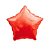 Balão Estrela 18" 45cm Vermelho Hollogliter Metalizado Decorar - Imagem 1