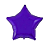Balão Estrela 20" 50cm Liso Roxa Metalizado Decoração - Imagem 1