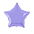 Balão Estrela 20" 50cm Liso Lilás Metalizado Decoração - Imagem 1
