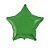 Balão Estrela 20" 50cm Liso Verde Metalizado Decoração - Imagem 1