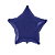Balão Estrela 20" 50cm Liso Azul Marinho Metalizado Decoração - Imagem 1
