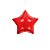 Balão Estrela 21" 28cm Liso Vermelho Metalizado - Imagem 1