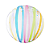 Balão Bolha 20" 50,8cm Transparente Listras Coloridas Horizontais - Imagem 2