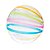 Balão Bolha 20" 50,8cm Transparente Listras Coloridas Horizontais - Imagem 1