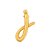 Letra J Minúsculas De Mão 24" 60cm Dourada Metalizado Decorar - Imagem 2