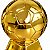 Troféu Bola Dourado De Plástico Decorativo Futebol - Imagem 4
