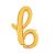 Letra B Minúsculas De Mão 24" 60cm Dourada Metalizado Decorar - Imagem 1
