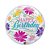 Balão Bubble Happy Birthday Flores 22" 56cm Festa Qualatex - Imagem 3