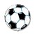 Balão Bola De Futebol Esportes 20" 50cm Metalizado Decoração - Imagem 1