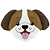 Balão Cabeça Cachorro Shape 33" 84cm Metalizado Decoração - Imagem 1