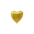 Balão Coração Dourado 5" 12cm Metalizado Decoração - Imagem 1