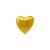 Balão Coração Dourado 5" 12cm Metalizado Decoração - Imagem 1