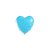 Balão Coração Azul Bebê 5" 12cm Metalizado Decoração - Imagem 1