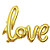 Balão Love Dourado 39,5"x26,6" 100,4 cm Metalizado Decoração - Imagem 1