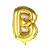 Letra B Maiúscula 16" 41cm Dourado Metalizado C/Vareta Não Flutua - Imagem 1